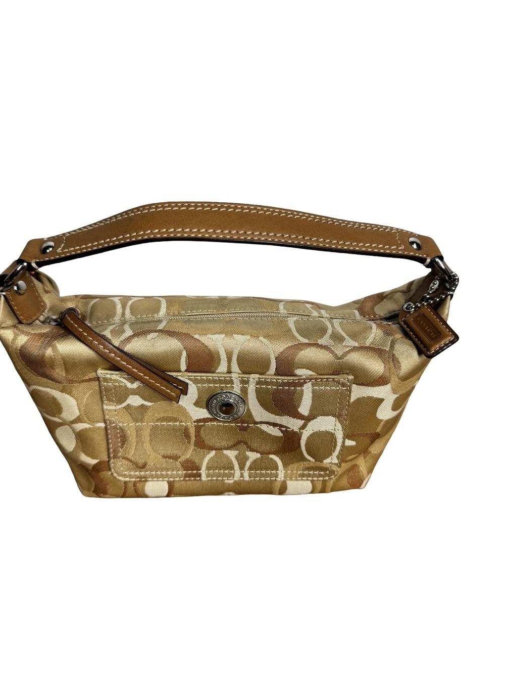 Coach Y2K Trendy Mini Satchel in Tan and Cream Signature Canvas - Picture 12 of 12